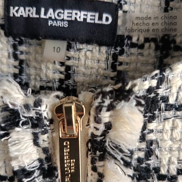 M🌻KARL LAGERFELD Tweed Pattern Evening Jacket - Picture 11 of 11